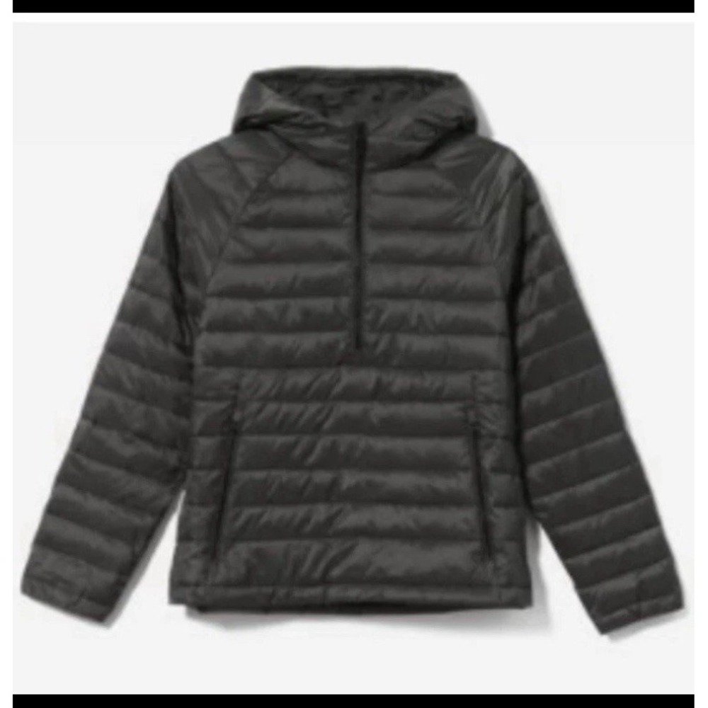 Everlane Women's ReNew Lightweight Half Zip Jacket Puffer Black‎ XS